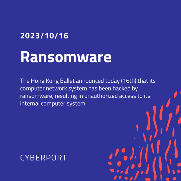 Hong Kong Ballet hacked by ransomware